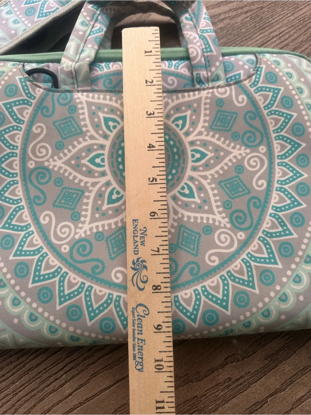 Teal and Gray Mandala IPad/Tablet Bag